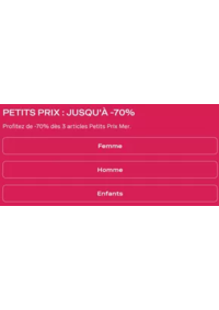 Prospectus Calzedonia PORTET-SUR-GARONNE : PETITS PRIX : JUSQU'À -70%