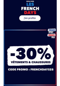 Prospectus Intersport LENS Vendin Le Vieil : Les French Days, -30% avec le code FRENCHDAY25