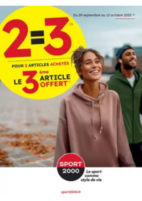 Prospectus Sport 2000 ST AMAND LES EAUX : 2=3 POUR 2 ARTICLES ACHETÉS