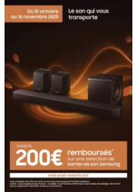 Prospectus Boulanger : Jusqu'à 200€ remboursés sur une sélection de barre de son Samsung