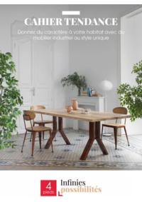 Prospectus 4 Pieds COIGNIÈRES : Donnez du caractère à votre habitat avec du mobilier industriel au style unique