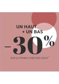 Prospectus Jennyfer DOMERAT 65 avenue des Martyres GALERIE MARCHANDE AUCHAN : Un haut + un bas -30 % sur le moins cher des deux