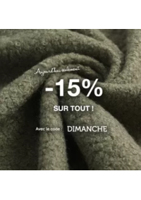 Prospectus Mondial Tissus BOURG-LÈS-VALENCE : Aujourd'hui seulement profitez de -15% sur toute notre e-boutique