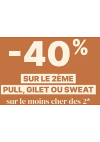 Prospectus Bonobo BAYEUX : Sweat acheté = -40% sur le 2ème Femme et Homme