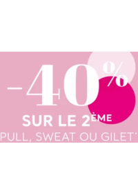 Prospectus Cache cache Roanne 14 rue Charles de Gaulle : -40% sur le 2ème pull, sweat ou gilet femme