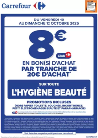 Prospectus Carrefour Express Paris 114 boulevard St Germain : OPÉRATION BON(S) D’ACHAT HYGIÈNE BEAUTÉ