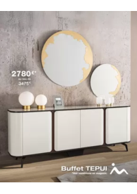 Prospectus Monsieur meuble SAINT AVOLD : En PROMOTION* ce mois-ci : Élégant et fonctionnel, le buffet TEPUI à 2 780 € au lieu de 3 475 € s’in