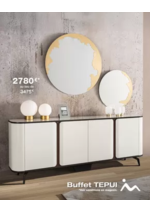 Promos et remises  : En PROMOTION* ce mois-ci : Élégant et fonctionnel, le buffet TEPUI à 2 780 € au lieu de 3 475 € s’inspire du style Bauhaus !
