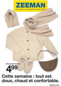 Prospectus Zeeman Friville Escarbotin : Cette semaine : tout est doux, chaud et confortable