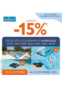 Prospectus Desjoyaux Piscines Saint Cergues : Jusqu'à -15%