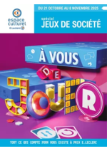 Prospectus Espace culturel E.Leclerc : E.Leclerc Espace Culturel GUIDE LUDO & JEUX DE SOCIETE
