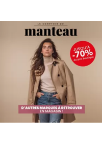 Prospectus Stokomani Saint-Péray : Dépêchez-vous ! Destockage de folie sur les manteaux "Le Comptoir du Manteau" au prix unique de seul