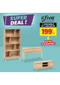 Prospectus Stokomani Limoges : Arrivage exceptionnel de meubles 5five à seulement 199,99€ l'ensemble de 3 ! Économisez 79€ !