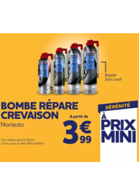 Prospectus Norauto : Bombe anti-crevaison, réparation pneu
