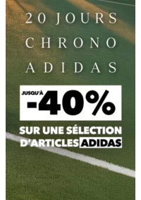 Prospectus Endurance Shop Saint-Etienne  : Promo adidas : Jusqu'à -40% sur une sélection de produits