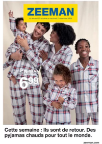 Prospectus Zeeman Lunéville : Cette semaine : Ils sont de retour. Des pyjamas chauds pour tout le monde.