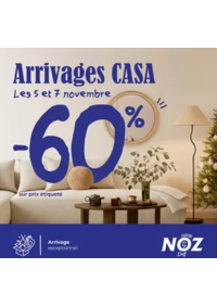 Prospectus Noz Châteaubriant : Mobilier, décoration et linge de maison, à -60% du prix CASA