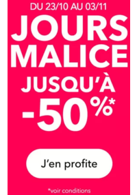 Prospectus Grain de Malice Chambéry - C.C. Chamnord : Jours malice Jusq'à -50%