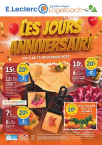 Prospectus E.Leclerc LOGELBACH-WINTZENHEIM : ANNIVERSAIRE 1