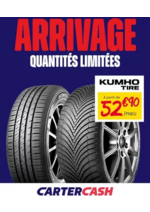 Prospectus CARTER CASH : Arrivage de pneus KUMHO chez CARTERCASH !
