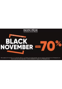 Prospectus Pacific Pêche ORLÉANS : Offre spéciale Black Friday sur tous les types de pêche