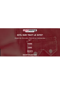 Prospectus Levi's Store Nîmes : 22% SUR TOUT LE SITE