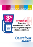 Station service 3 € offerts - Carrefour Planet