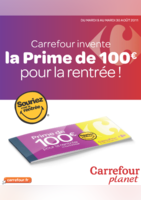 La prime de 100 € pour la rentrée ! - Carrefour Planet